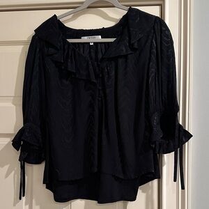 Crosby Black Ruffled Blouse